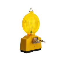 LED knipperlamp dubbelzijdige gele lens Ø 18 cm inclusief bevestigingsbeugel 