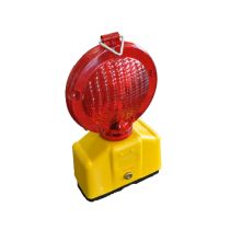 LED knipperlamp dubbelzijdige rode lens Ø 18 cm inclusief bevestigingsbeugel 