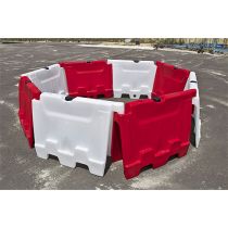 Barrier kunststof 100 x 40 x 80 cm, kleur wit