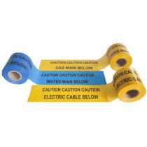 Ondergronds waarschuwingslint 365 meter x 15 cm, caution electric cable below