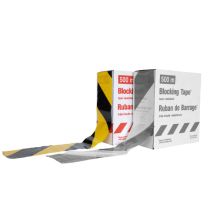 Afzetlint standaard 500 meter x 8 cm, geel/zwart