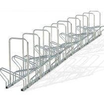 Verzinkt fietsenrek 20 fietsen, 10 beugels. face to face