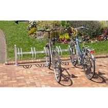 Verzinkt fietsenrek 5 fietsen, 2 staanders, side to side